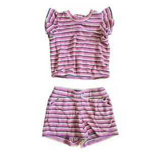 Janie & Jack Terrycloth Striped Cover Up Swim Set